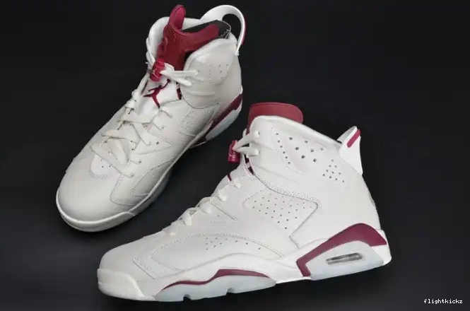 white Retro Maroon Jordan Air 6 384664-116 0629